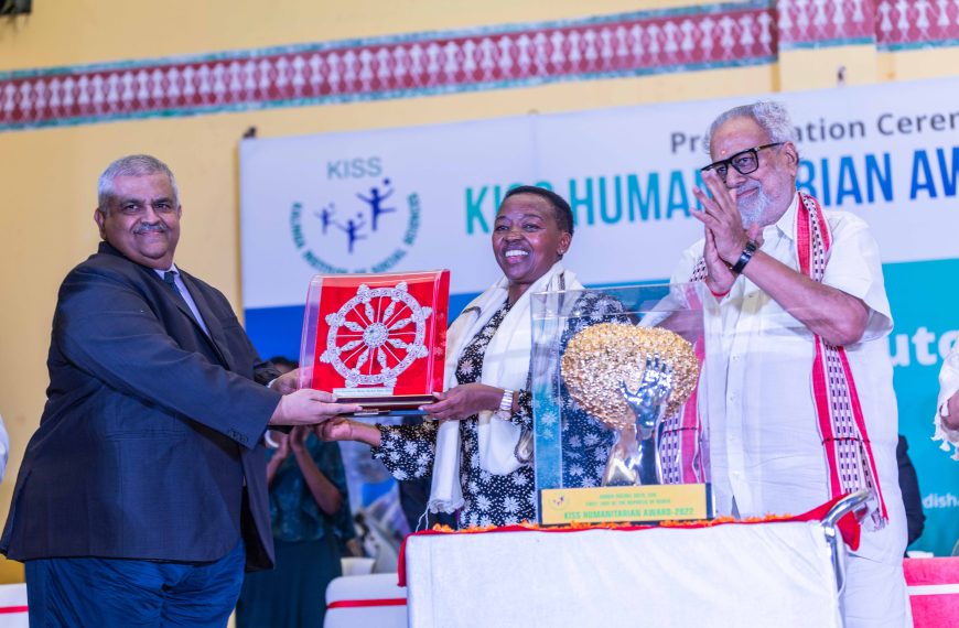 First Lady Mama Rachel Ruto awarded the prestigious KISS Humanitarian Award in India